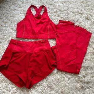 Outdoor Voices - Scarlet Tech Sweat - Set of 3